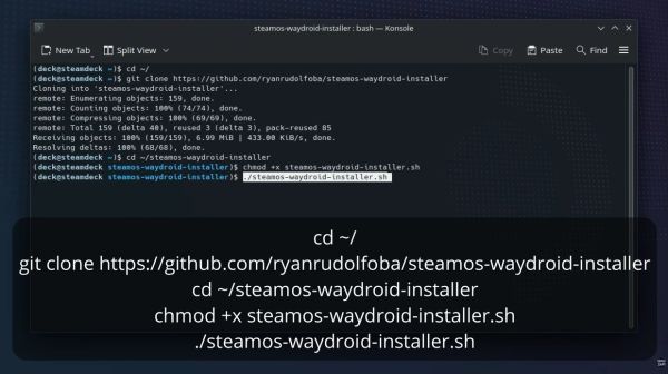 Waydroid Install Commands