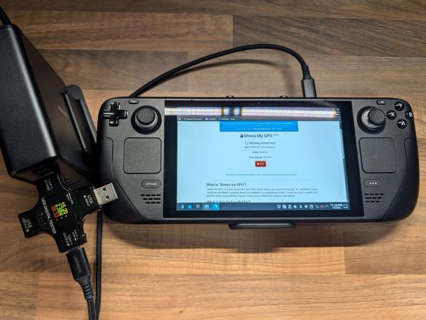 Testing wattage with Steam Deck