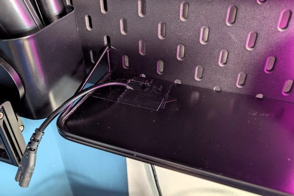 Modified shelf for cable management