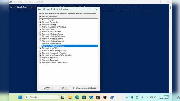Custom App Selection